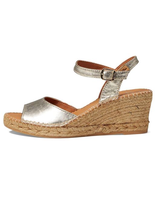 Toni Pons Metallic Sia-P (Platinum Leather) Wedge Shoes