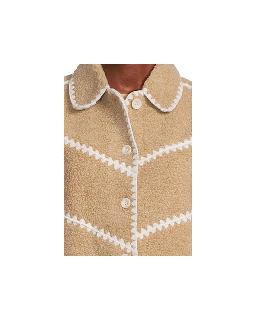 Ugg Natural Ellison Fluff Shell Jacket Vest, Polyester