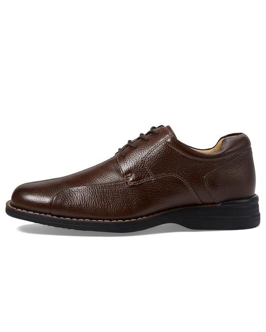 Johnston & Murphy Brown Shuler Causal Dress Bike Toe Oxford Plain Toe Shoes 9.5 M (D) Leather for men