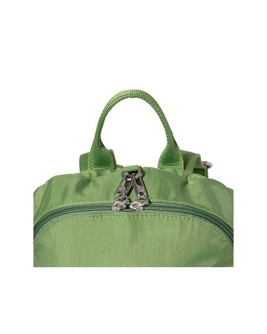 Baggallini Green Securtextm Anti-Theft Vacation Backpack Backpack Bags, Nylon/Polyester/Synthetic