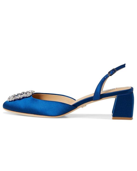Badgley Mischka Blue Vivia Shoes, Textile