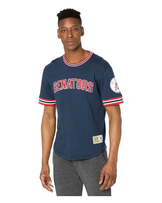 Mitchell Ness Cotton Mlb Wild Pitch Top Senators In Navy Blue For Men Lyst Mitchell Ness Cotton Mlb Wild Pitch Top Senators In Navy Blue For Men Lyst