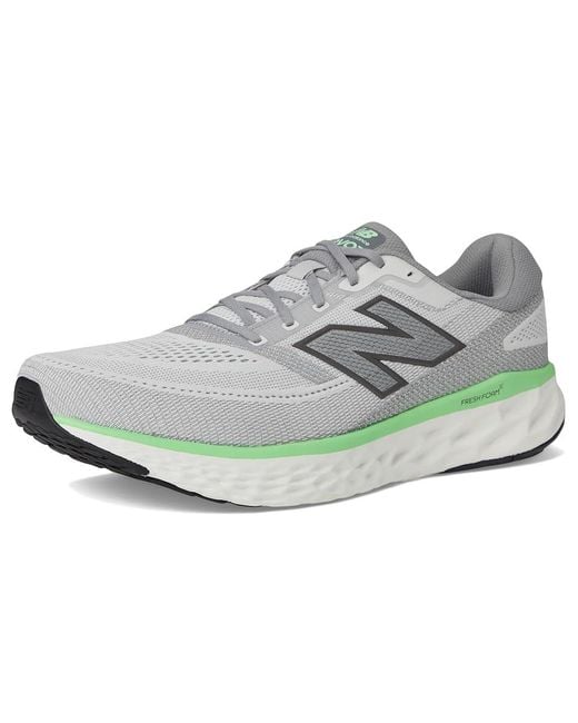 New Balance Gray Fresh Foam X Evoz V4 Running Shoes Matter/Slate/Electric Jade 8.5 Ee for men