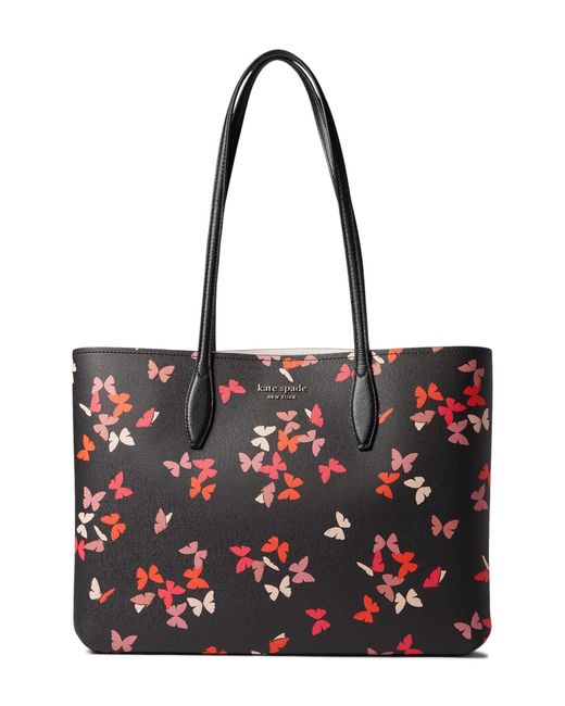 Kate Spade Leather All Day Butterfly Cluster Printed Pvc Large Tote in ...