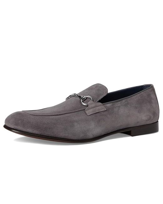 Johnston & Murphy Black Taylor Bit Shoes, Leather/Suede for men