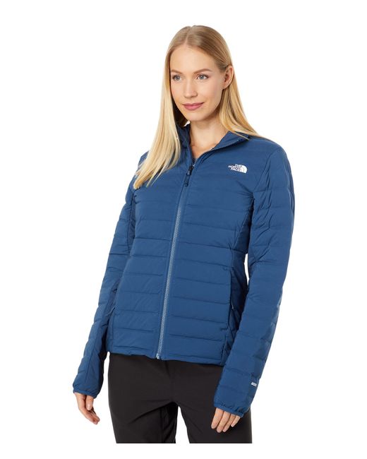 The North Face Synthetic Belleview Stretch Down Jacket in Blue Lyst