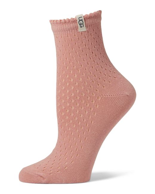 UGG Adabella Quarter Socks in Pink Lyst