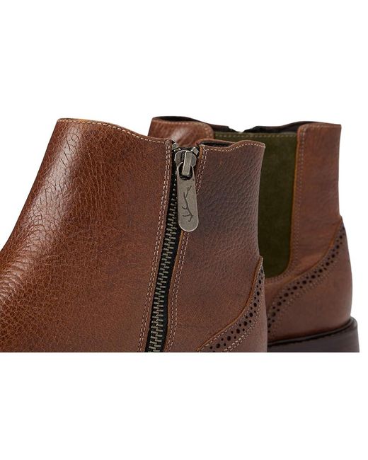 Martin Dingman Brown Mckinley Wingtip Boot Lace-Up Boots, Leather for men