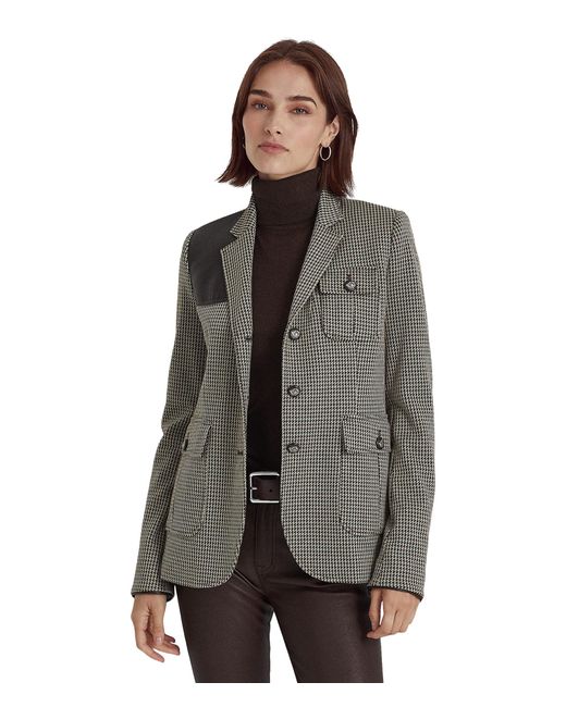 ralph lauren patch jacquard blazer