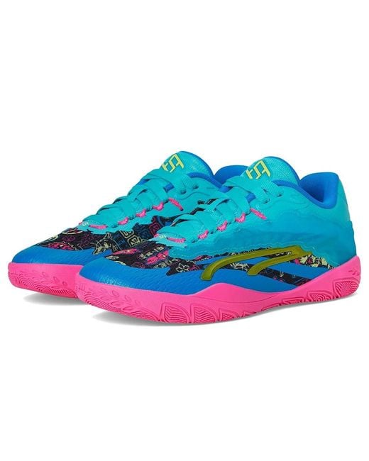 PUMA Blue Stewie 3 Basketball Shoes Basketball Shoes Bright Aqua/Fluro Pes/ 6.5 B