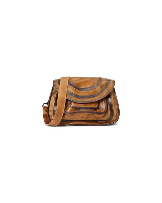 Bed Stu Brown Gilda Handbags, Leather/Polyester