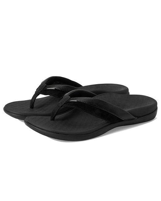 Vionic Black Shore Slippers, Leather