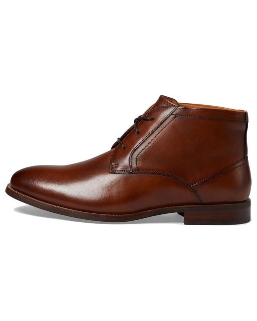 Florsheim Brown Rucci Plain Toe Chukka (Cognac) Boots for men