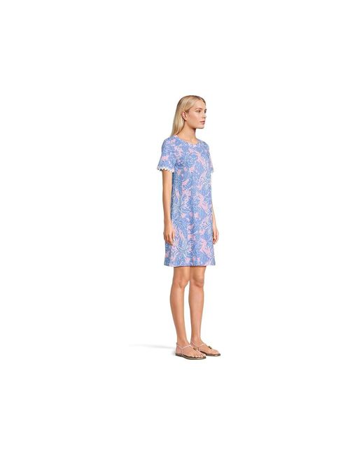 Lilly Pulitzer Black Cody Short Sleeve Dress Dress, Cotton