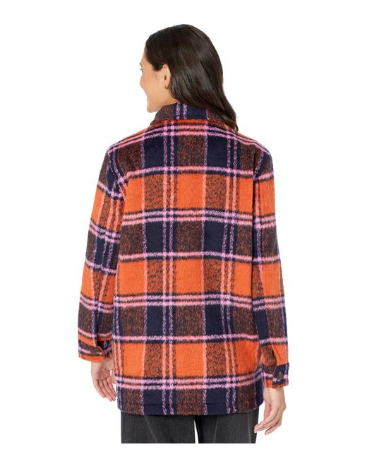 Blank NYC Plaid Shirt Jacket In Electric Love in Red Lyst