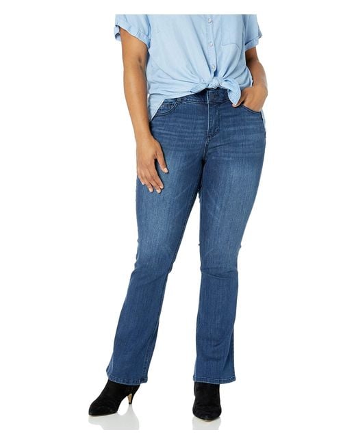 Democracy Cotton Plus Size Ab Solution Itty Bitty Boot Jean in Blue - Lyst
