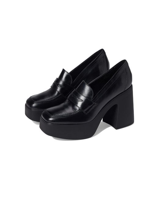 Free People Leather Zoe Platform Loafer in Black Lyst