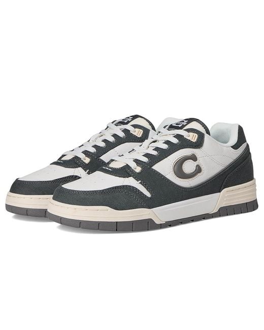 COACH Metallic Soho Sneaker With Denim Shoes, Leather