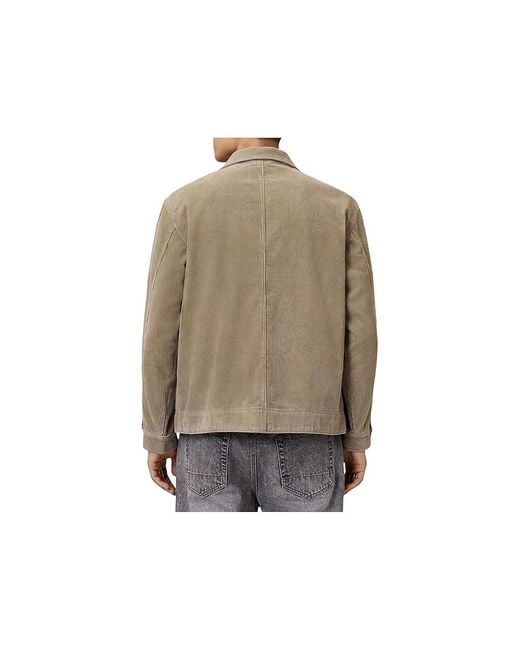 AllSaints Black Castleford Shirt Jacket, Cotton/Denim for men