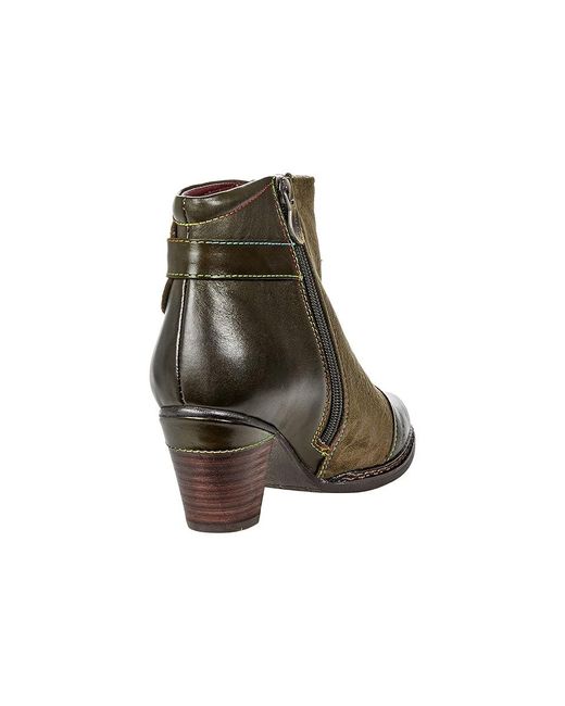 Spring Step Green Socute Boots, Leather/Textile
