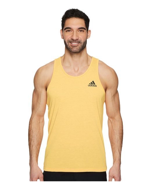 Adidas Yellow Ultimate Tank Top for men