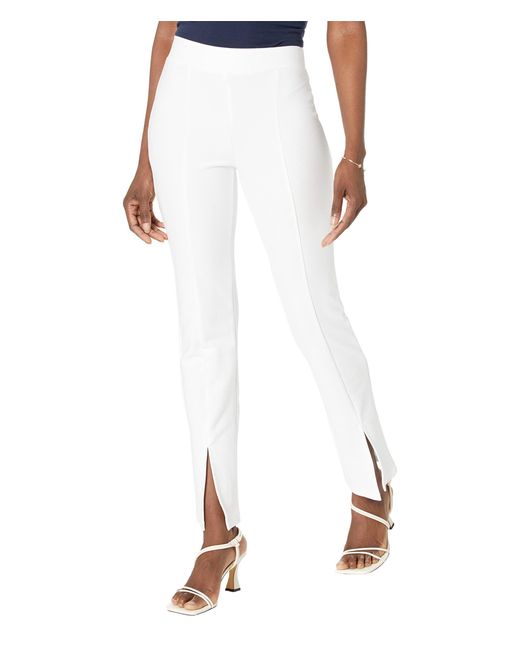 MICHAEL Michael Kors Split Hem Leggings in White | Lyst