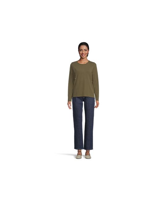 Madewell Green Northside Long Sleeve T-Shirts Clothing Lg 10-12) Cotton