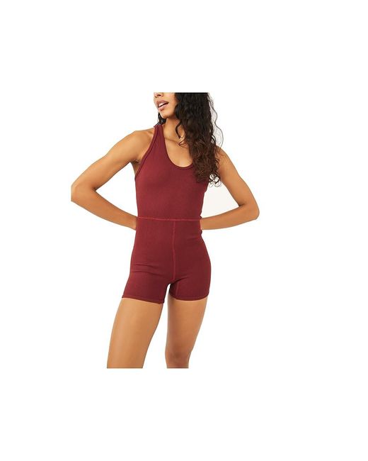 Fp Movement Red Free Style Shortsie Shorts Xs-S (Us 0-6) Elastane/Polyamide