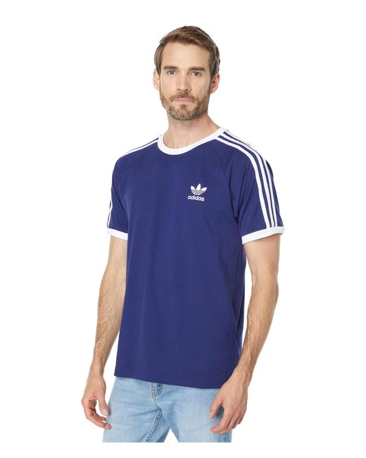 adidas Originals Cotton 3 - Stripes Tee in Night Marine (Blue) for Men -  Save 69% - Lyst