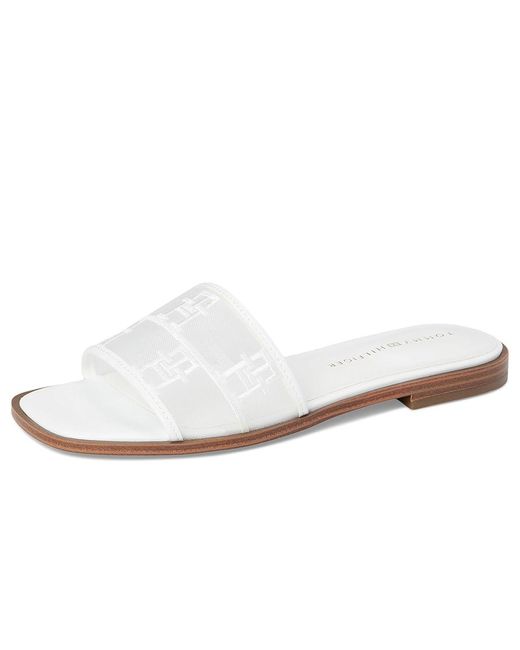 Tommy Hilfiger White Tesia Sandals, Synthetic