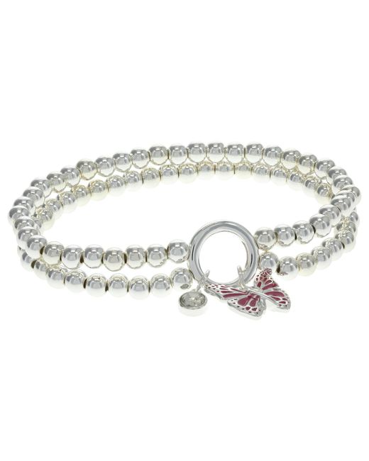 ALEX AND ANI Butterfly Double Stretch Bracelet in Metallic Lyst