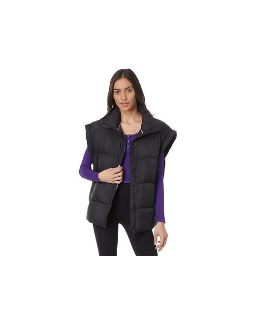 Fp Movement Black A Bubble Puffer Vest Coat Sm 4-6) Mesh/Polyester