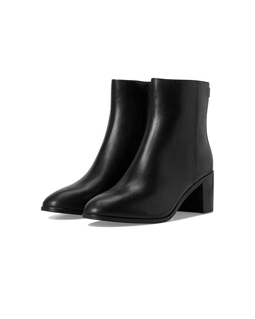 Ralph Lauren Black Cassie Burnished Leather Bootie Boots 6.5 B