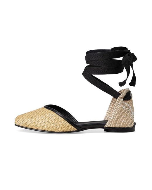 Castaner Black Gasby Flat Flat Shoes, Cotton