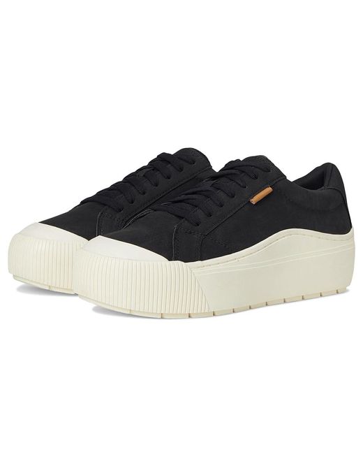 Dr. Scholls Black Time Max Lace-Up Shoes Shoes, Canvas/Faux Leather/Synthetic