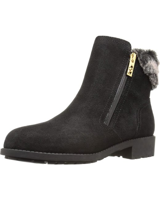cole haan quinney suede faux fur bootie