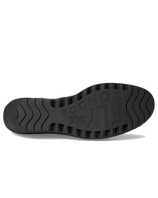 Fly London Black Yala376Fly Perf Sandals, Leather/Rubber
