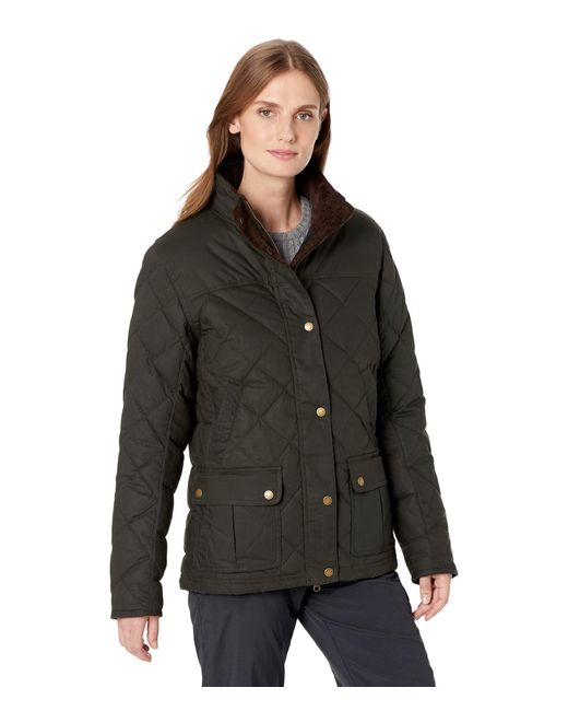 L.L. Bean Upcountry Waxed Cotton Down Jacket in Green Lyst