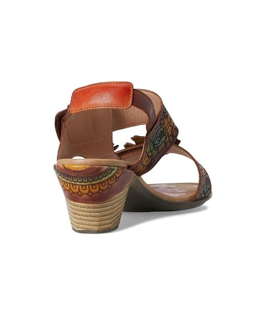 Spring Step Brown Salira Wedge Shoes, Leather