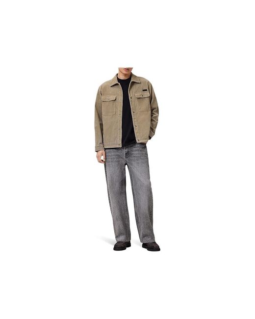 AllSaints Black Castleford Shirt Jacket, Cotton/Denim for men