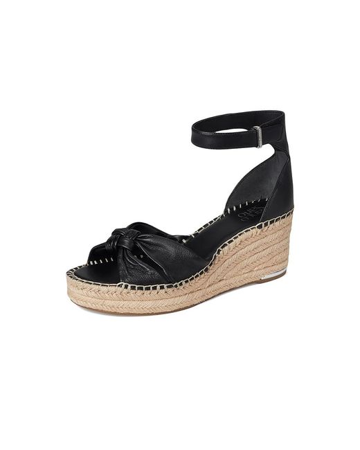 Franco Sarto Black Clementine Wedge Shoes, Leather
