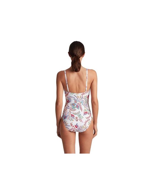 Ralph Lauren Black Fleurette U Wire One-Piece Swimsuits One Piece, Polyester