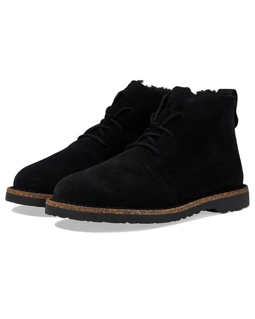 Birkenstock Black Uppsala Mid Lace-Up Shearling