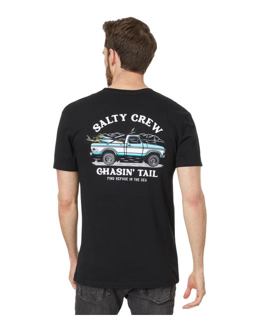 Salty Crew Black Off Road Premium Short Sleeve Tee for men