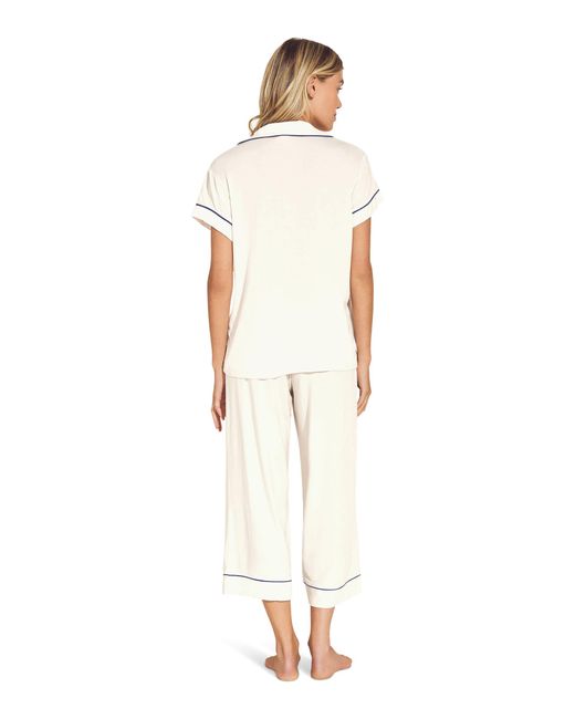 Eberjey White Gisele - The Cropped Pajama Set