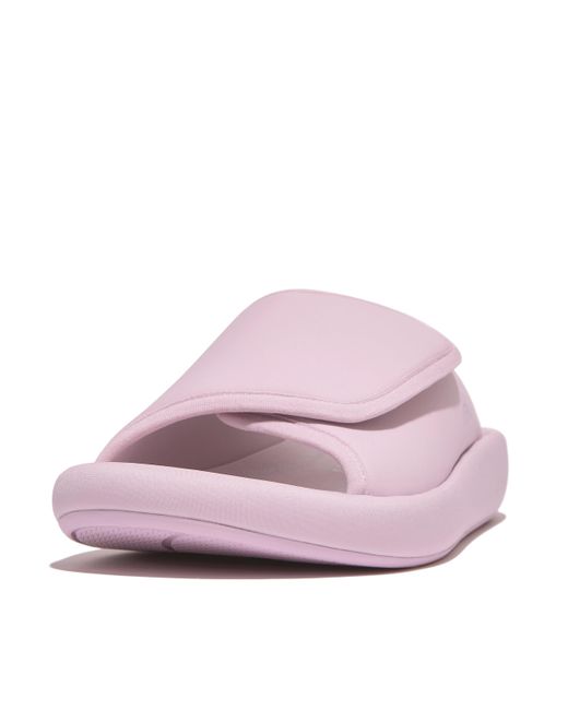 Fitflop Pink Iqushion City Adjustable Water-resistant Slides