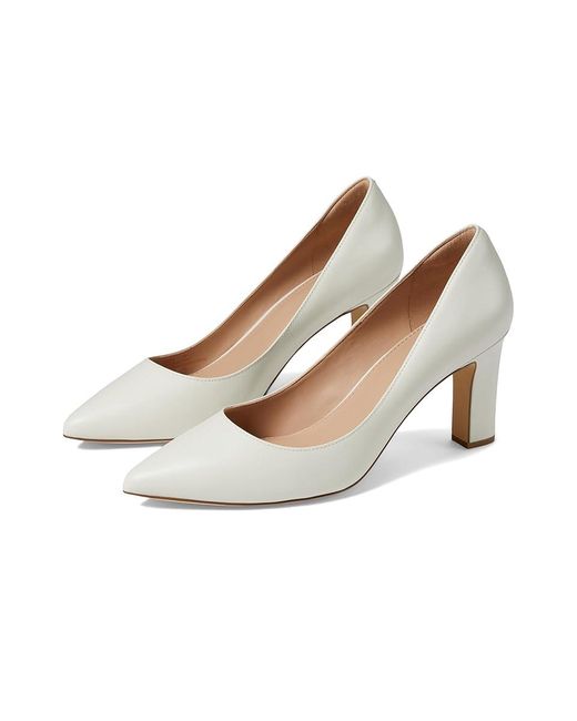 Cole Haan White Mylah Heel Pump 75 Mm (Ivory Leather) Shoes