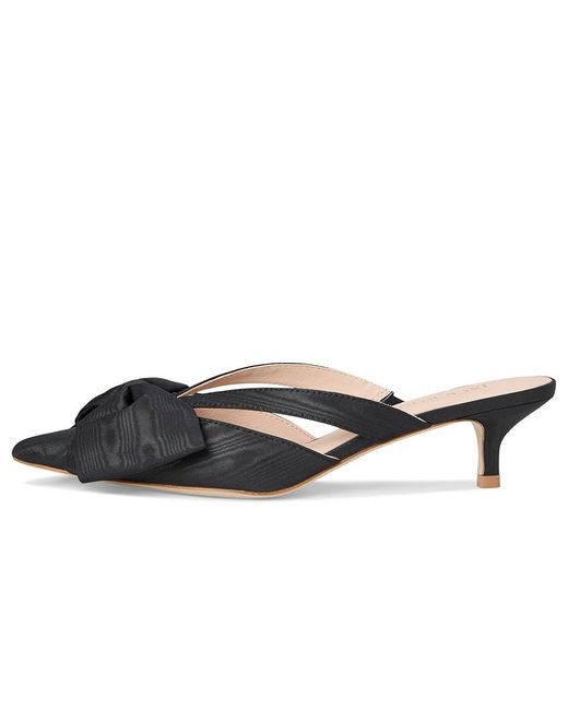 Jack Rogers Black Cynthia Bow Mule Sandals, Leather