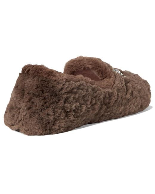 Free People Brown Slumber Party Loafer Slippers Slippers, Faux Fur