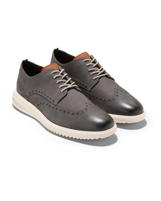 Cole Haan Grandevolution Shortwing Oxford in Gray for Men | Lyst